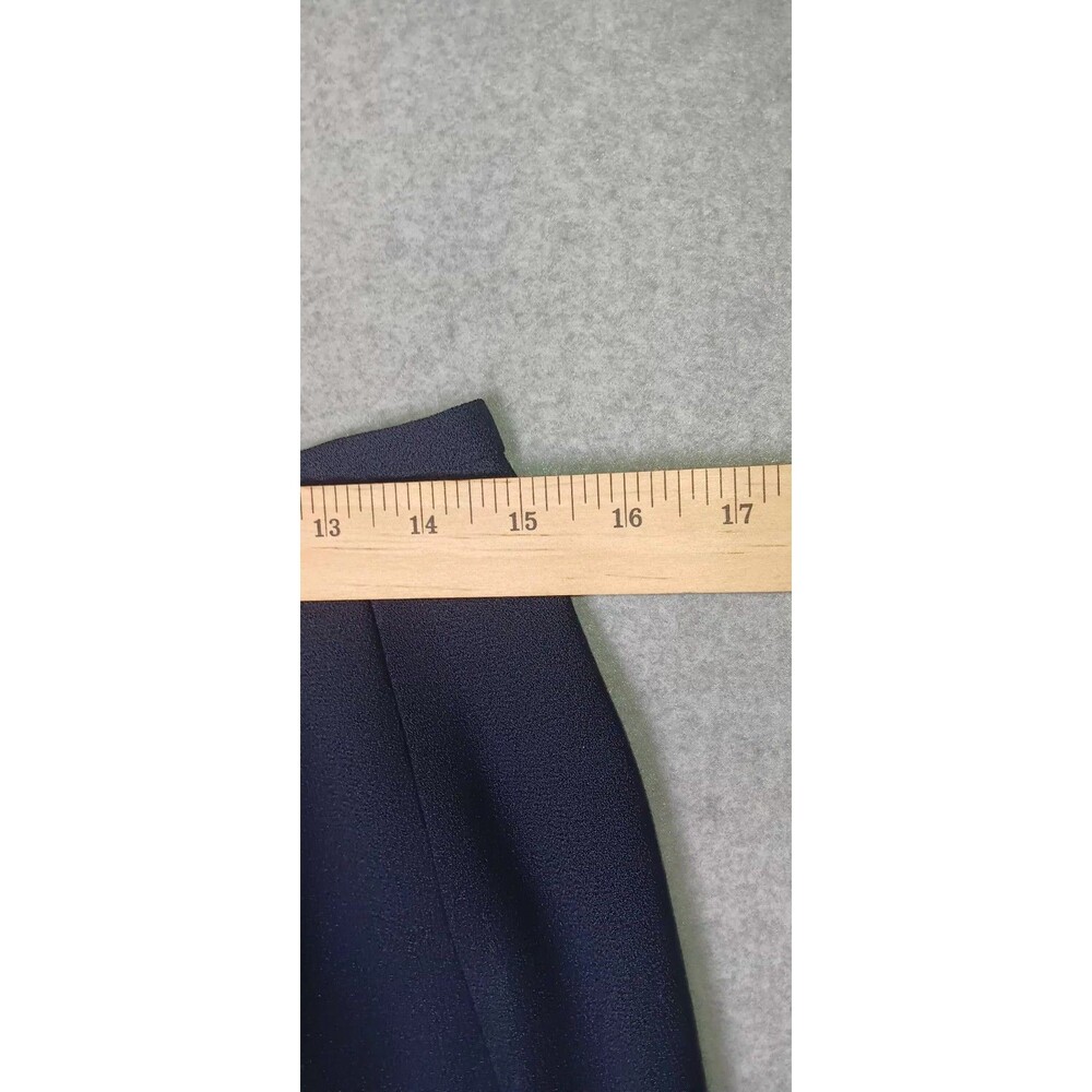Evan Picone Petites Pencil Midi Skirt 12 Midnight Blue Quiet Luxury Old Money - Picture 7 of 12